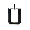 Black plastic U clip mobile phone holder bracket for attaching phones to hoses and poles
