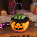 Halloween candy bag with pumpkin pattern measuring 16cm square