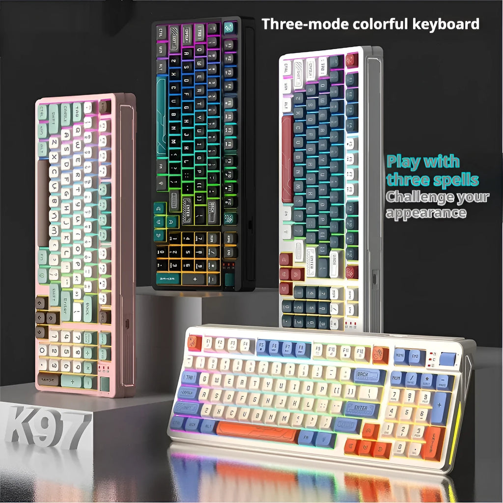 ABS plastic desktop computer keyboard with colourful design and USB cable