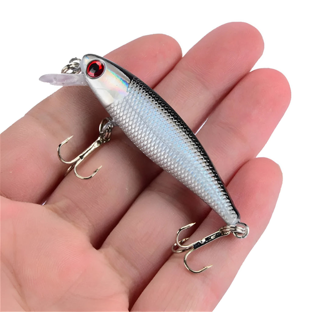 Floating Xiaomino fake bait minnow lure in colour option A for ocean and freshwater fishing