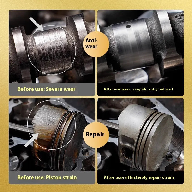 White-capped 60ml bottle of engine anti-wear additive concentrate for car and motorcycle engines