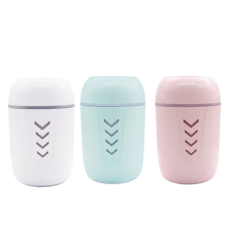 X3 portable car humidifier in columnar shape with 200ml tank capacity and USB power connection