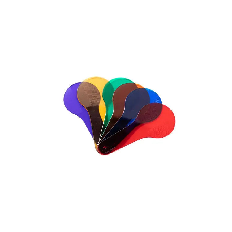 Six coloured PVC learning boards for children with red, yellow, blue, green, orange and purple options