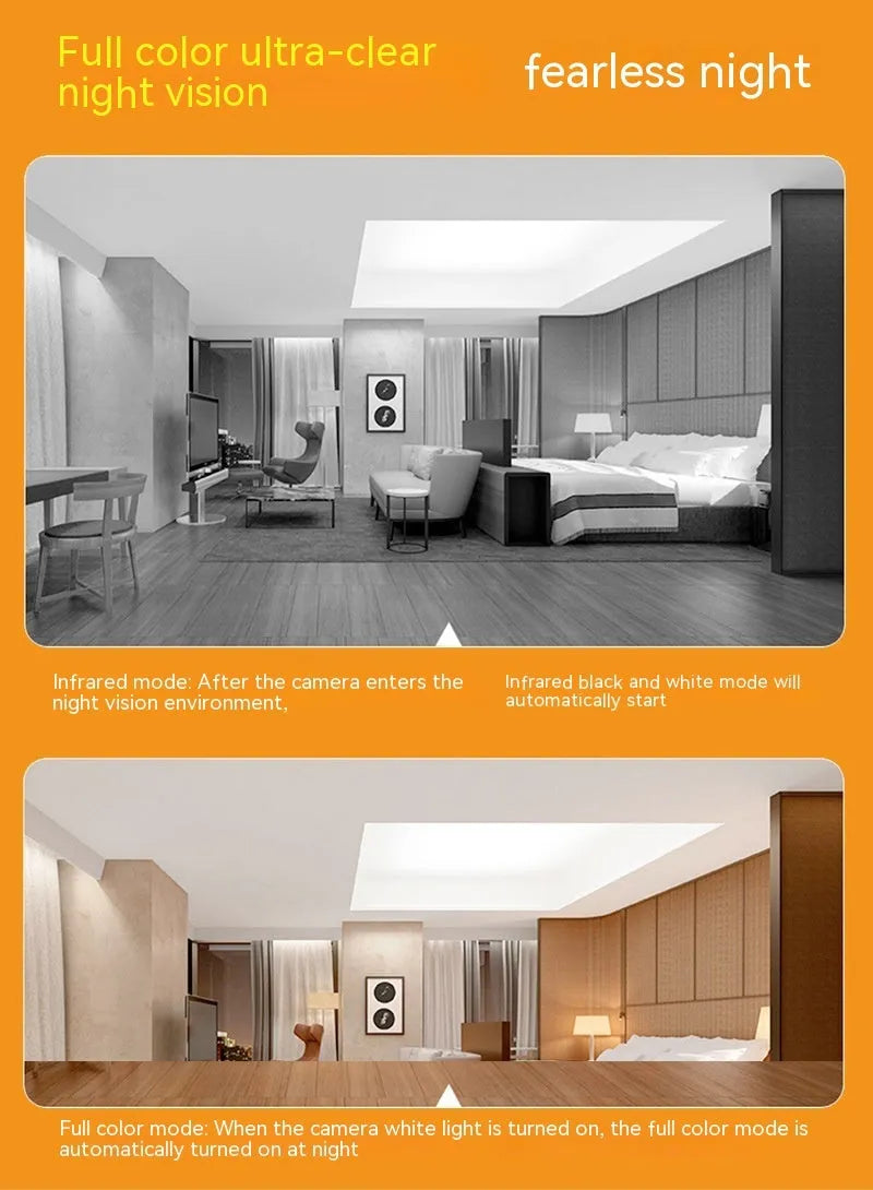 Wireless bulb security camera with 1080p full colour night vision for indoor outdoor monitoring