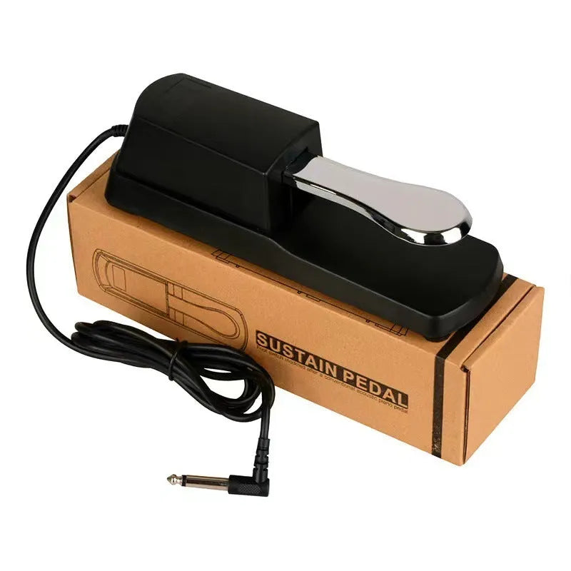 Universal electronic keyboard sustain pedal with single-leg design and ABS plastic construction