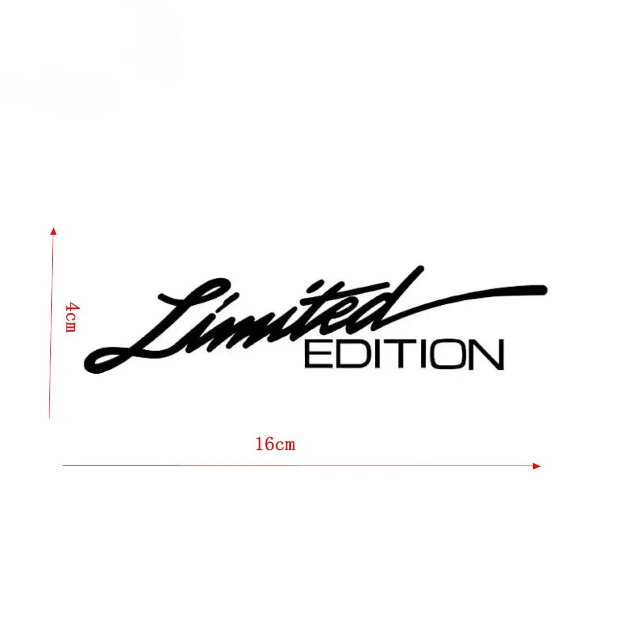Black laser reflective car sticker with text design measuring 50x200mm for vehicle visibility enhancement
