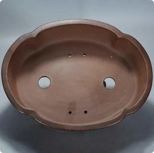 Classical purple clay flower pot traditional garden planter 50x39x16cm size