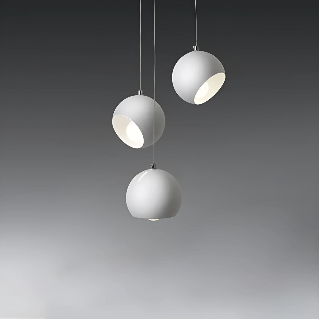 Nordic style ball chandelier table lamp in moon white finish with creative art design