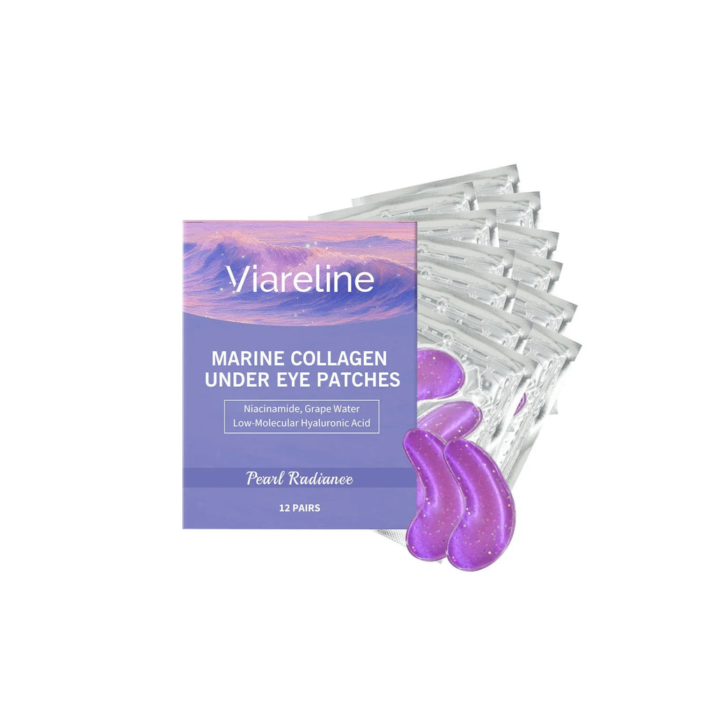 Collagen eye mask treatment with hyaluronic acid in 12-pair packaging
