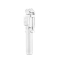 Bluetooth wireless selfie stick tripod with 660 mm extension, compatible with Apple iPhone and Android phones, in black plastic