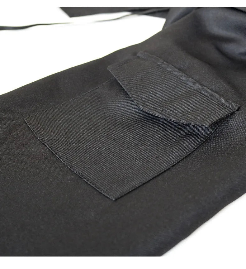Black polyester Halloween cos coat for adults, fancy dress costume jacket