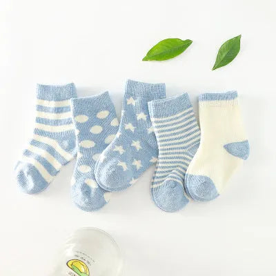 Cotton jacquard tube socks for children in multiple colours and sizes