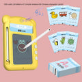 Yellow ABS plastic bilingual early learning machine with educational cards for toddler development