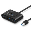 Black USB 3.0 extender adapter set with USB extension hub showing multiple cable length options