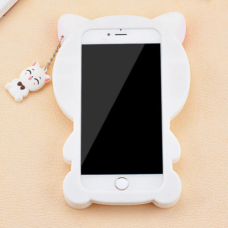 Soft silicone phone shell case in an edge-proof design for Samsung and iPhone models.