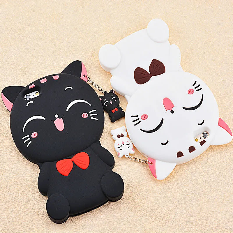 Soft silicone phone shell case in an edge-proof design for Samsung and iPhone models.