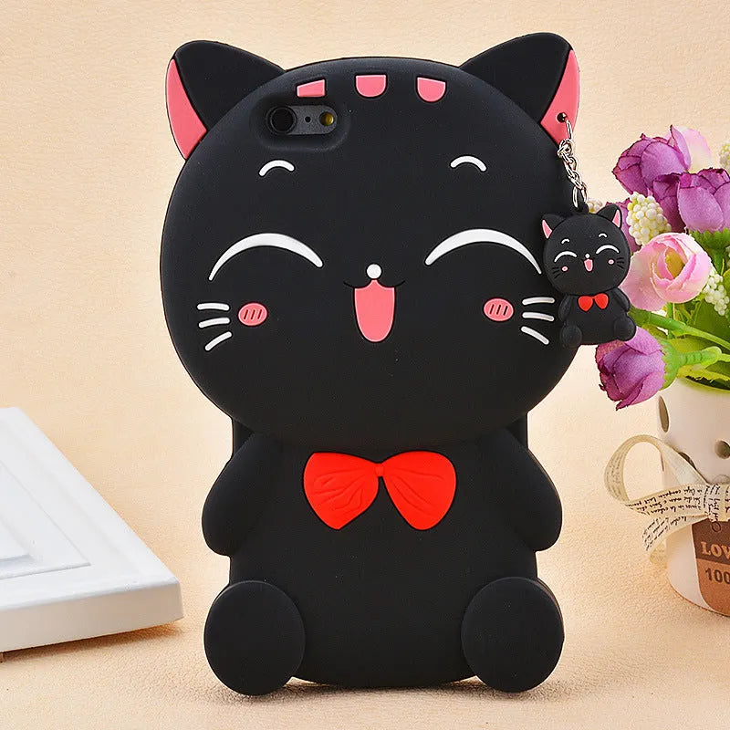 Soft silicone phone shell case in an edge-proof design for Samsung and iPhone models.