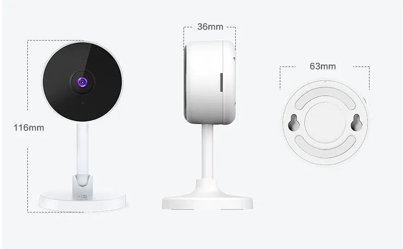 White Flash Fish SKX10 WiFi security camera with gun design for indoor home monitoring