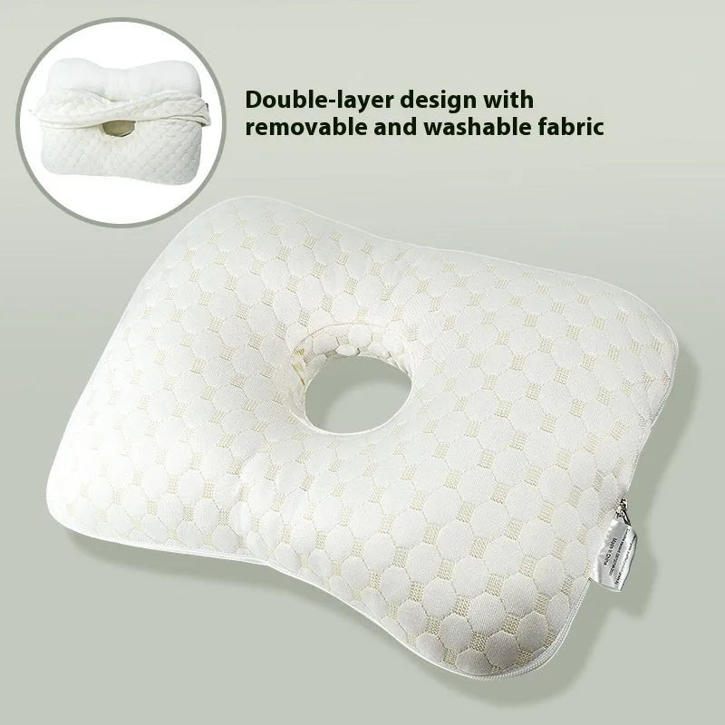 Beauty salon single hole ear pillow in New Chinese style, shown in a grey colour option.