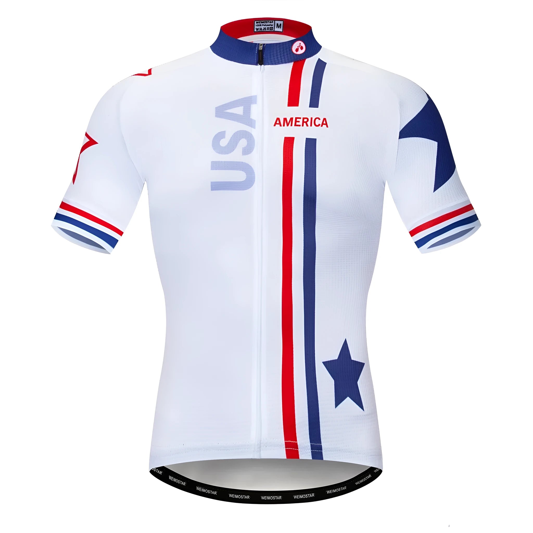 Men's long sleeve cycling jersey in photo colour, COOLMAX quick-dry fabric, side view