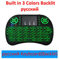 2.4G wireless mini keyboard with touchpad in black, 14.6 x 97.5 x 19 mm