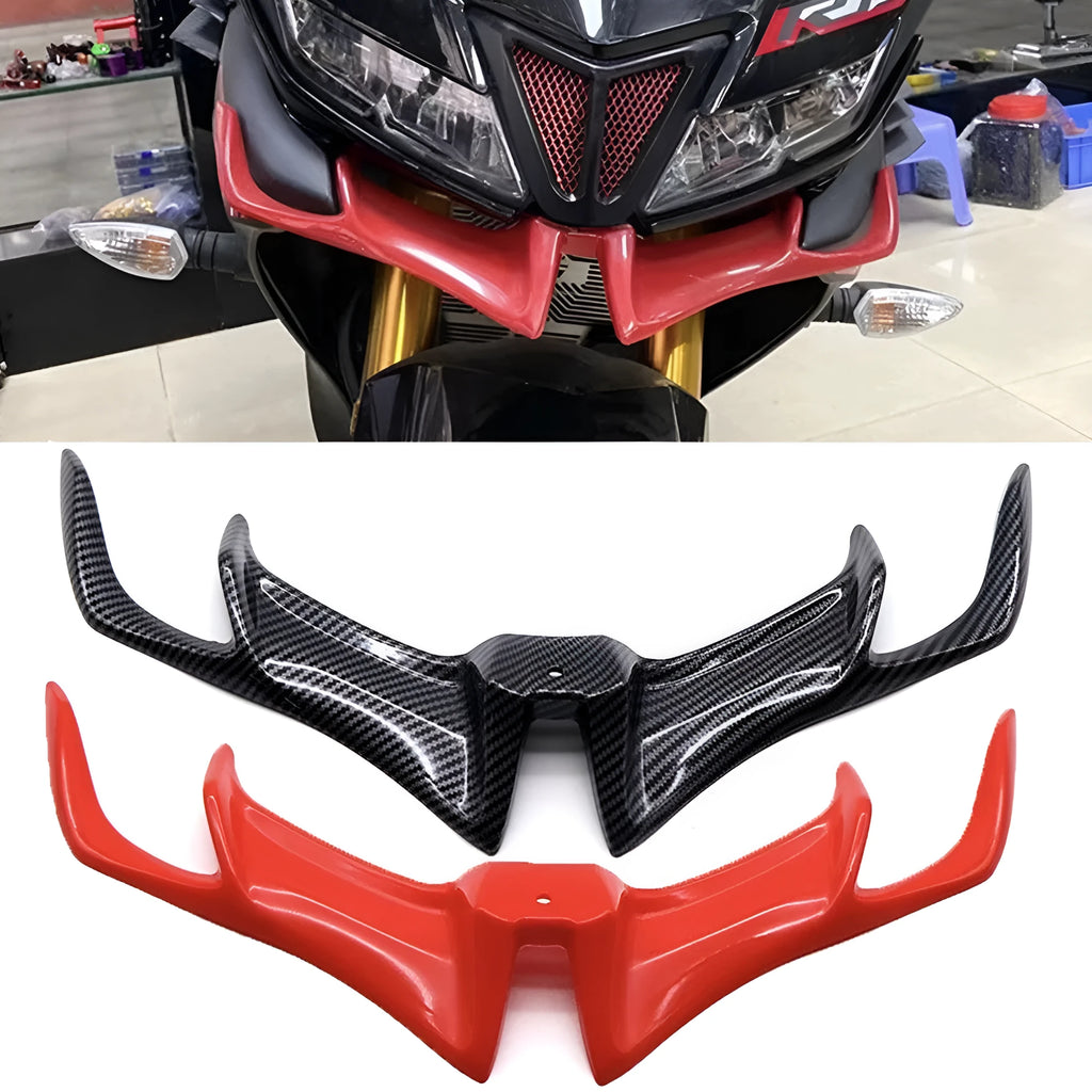 Yamaha R15 V3 black plastic fixed wind wing 400x95mm aerodynamic spoiler