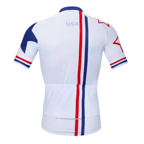 Men's long sleeve cycling jersey in photo colour, COOLMAX quick-dry fabric, side view