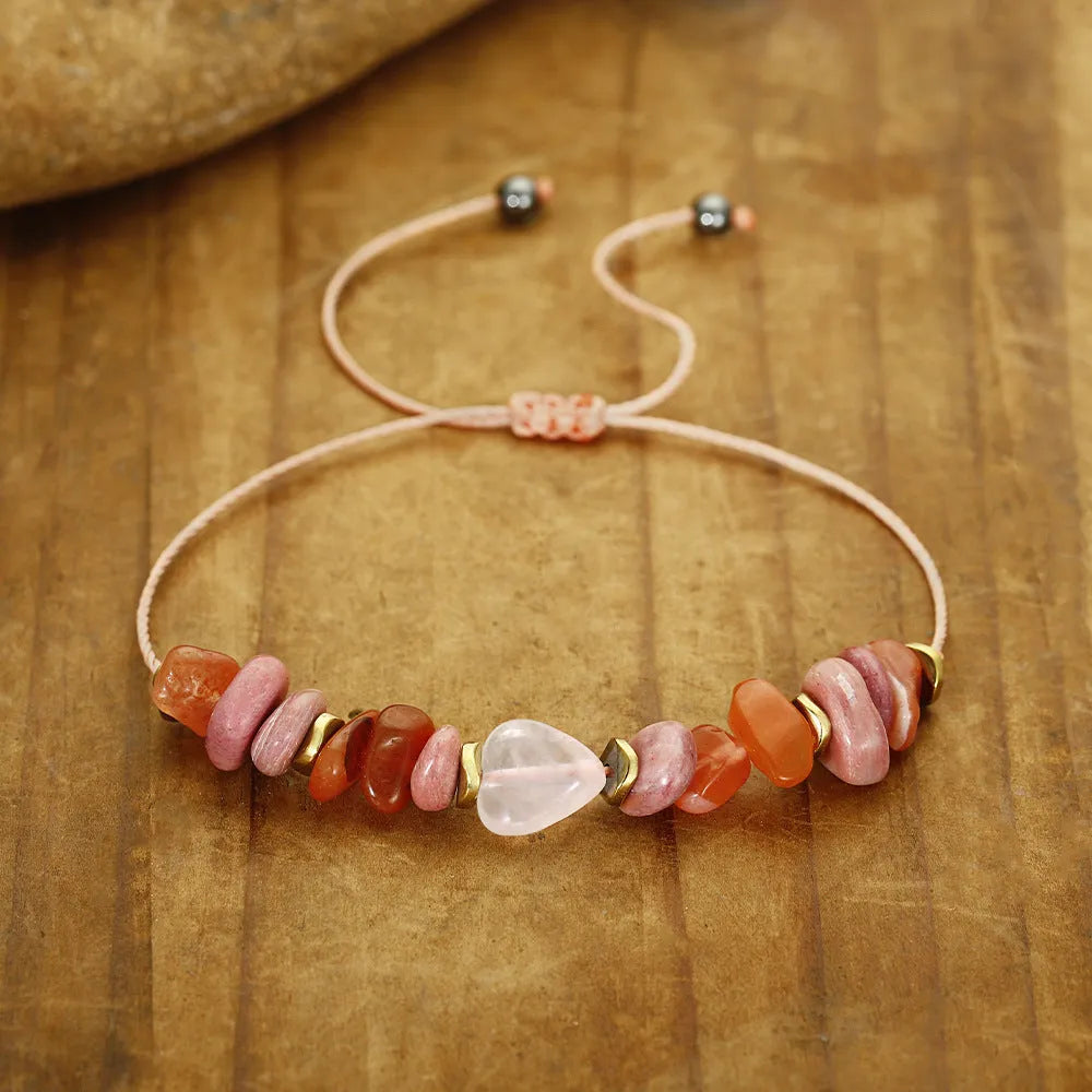 Handmade geometric stone bead bracelet for women in fashion OL style
