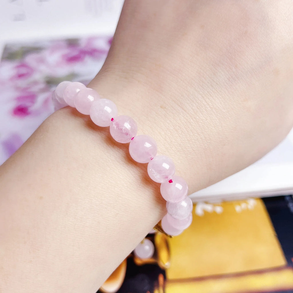 Pink crystal peach blossom NAFU bracelet with manual processing for women
