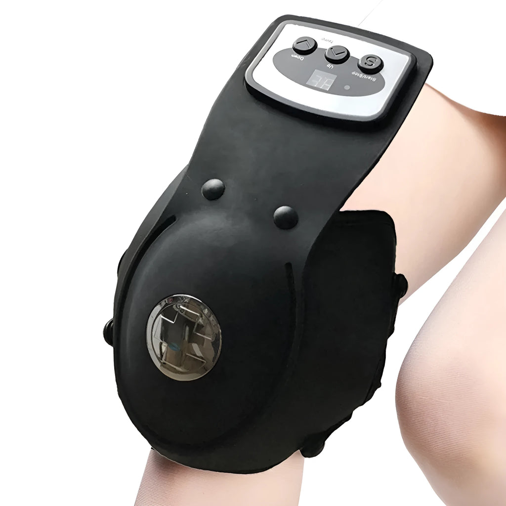Portable knee and shoulder massager with infrared heat therapy and temperature control display