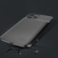 iPhone 11 battery case with 5000mAh clip-on external charger in black