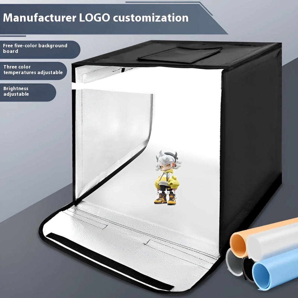 50cm foldable studio light box with metal frame and USB plug for product photography