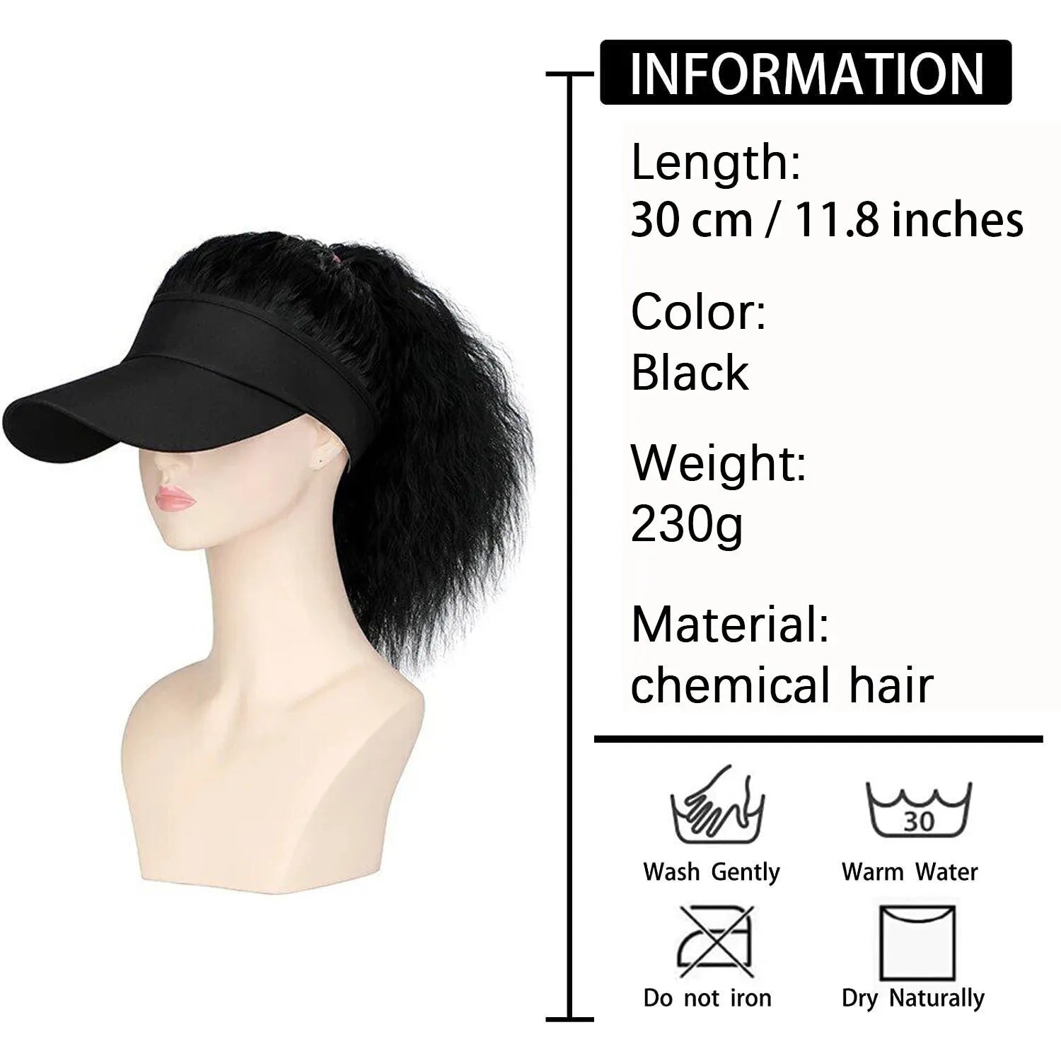 Women's domestic silk short wig with horse tail waves roll hood in various natural colours