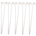White PP plastic car window flag pole holder clip with ten poles.