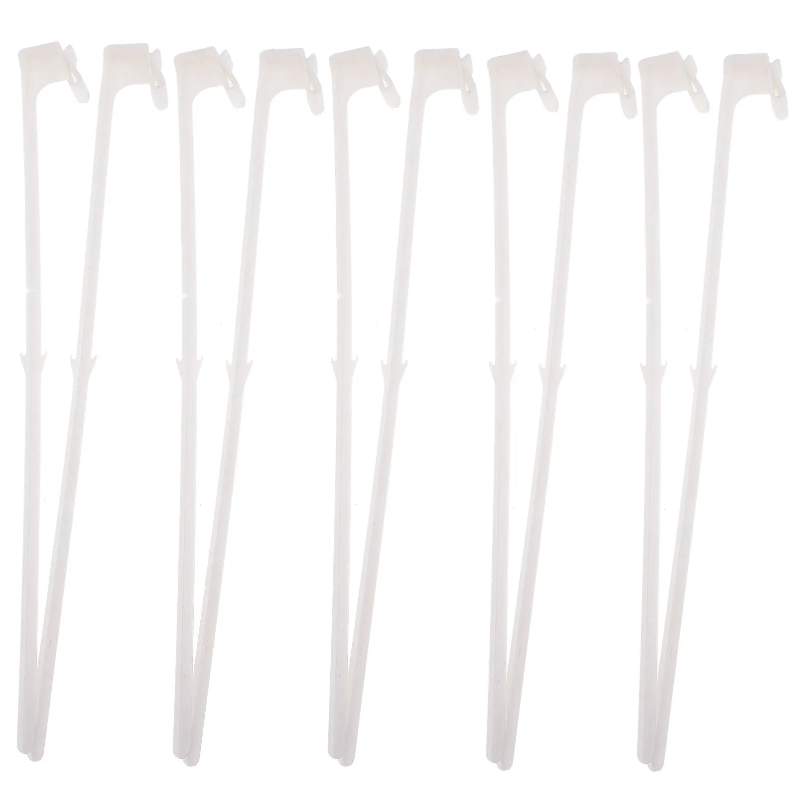 White PP plastic car window flag pole holder clip with ten poles.