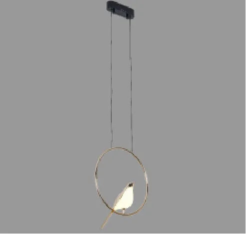 Modern aluminium alloy ceiling lamp with iron chandelier design showing 650mm diameter and adjustable height feature
