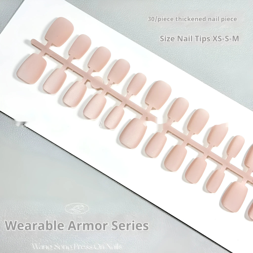 Frosted Velvet Cat's Eye press-on artificial nails showing Aurora and solid colour designs in short ladder shapes.