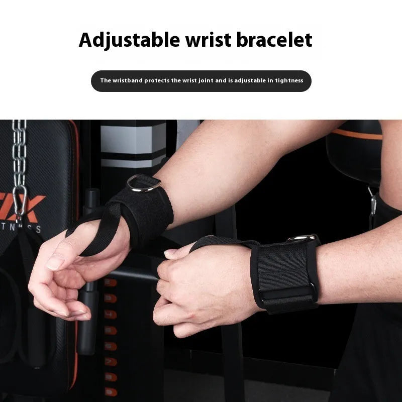 Colour-coded chest expander elastic belt with TPE tube for 100-300 lb resistance training.