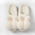 Women's rabbit fur fluffy bunny slippers in winter colours with high upper design