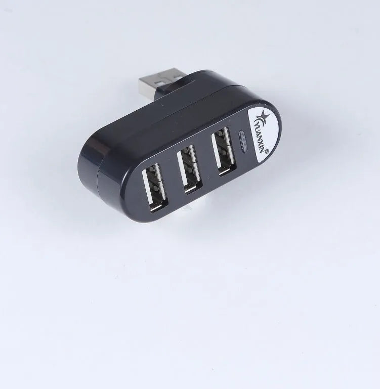 USB 2.0 multi-port expansion hub with spinning colour design in black and white options