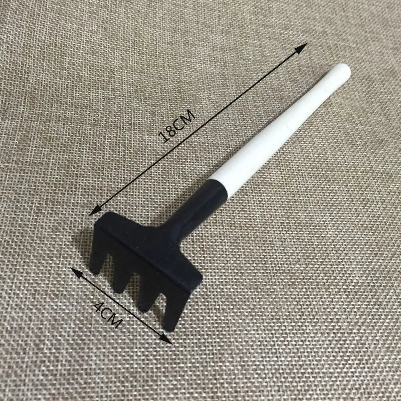 Succulent gardening tool set including small watering can, tweezers, mini shovel and rake for indoor plants