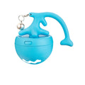 USB electric cat teasing ball with fish bone design and replaceable teasing stick