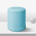 Small square A11 wireless subwoofer stereo speaker in black, pink, blue, or green colour.
