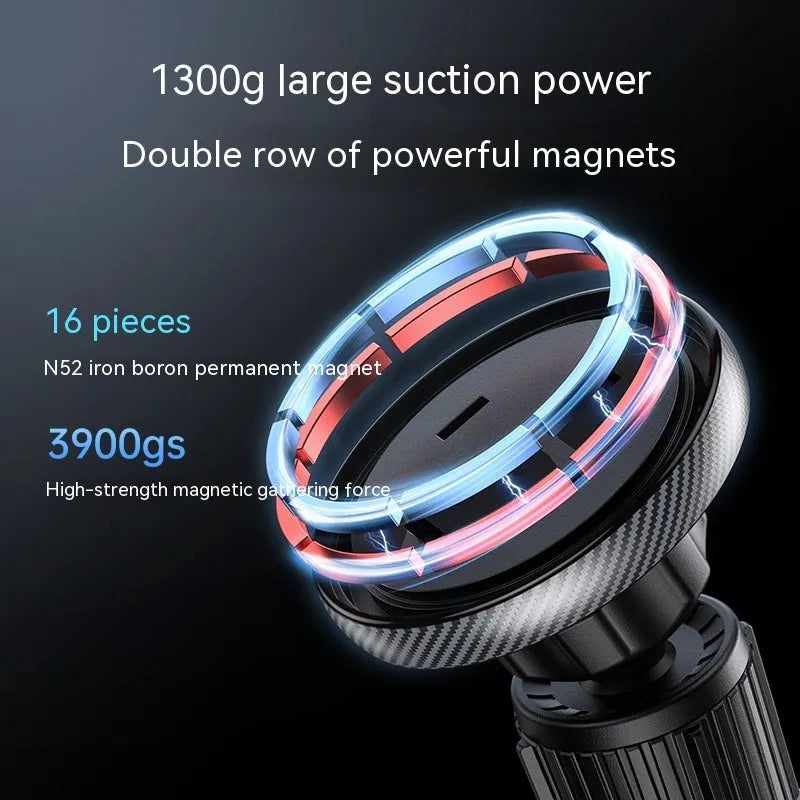 Car mobile phone magnetic suction metal hook bracket attached to air vent for navigation use