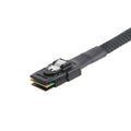 Straight head SAS data cable with coaxial interface connectors for server hard disk connections