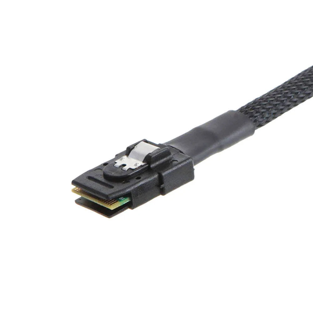 Straight head SAS data cable with coaxial interface connectors for server hard disk connections