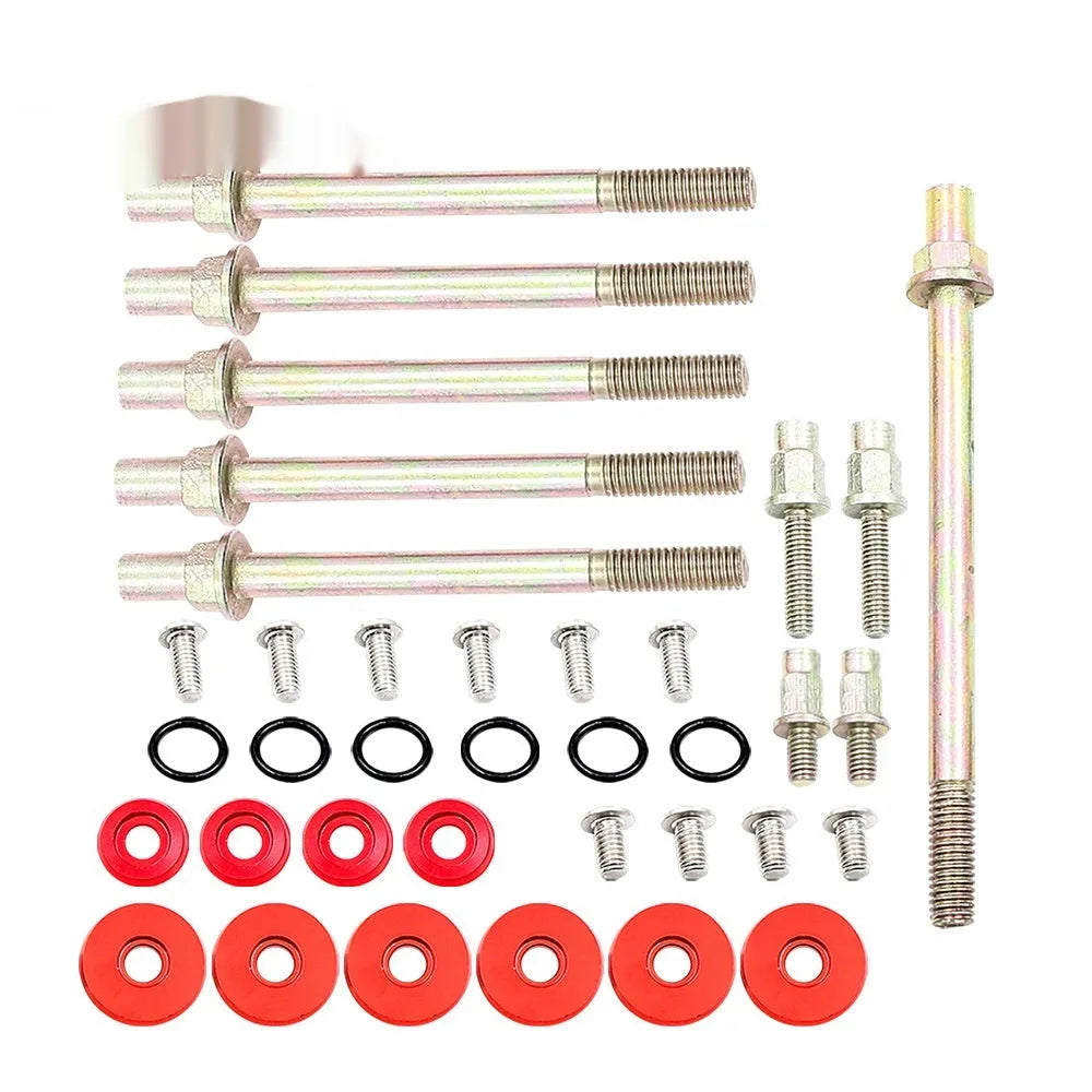 Aluminium alloy engine gasket kit for Honda Civic K Series in black, blue, red, and silver colours