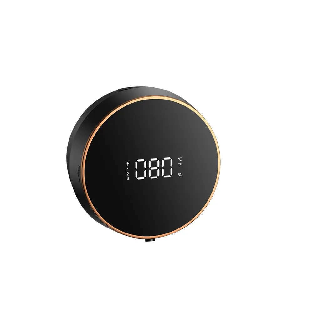 Black wall mounted auto sensing foam soap dispenser with USB charging port