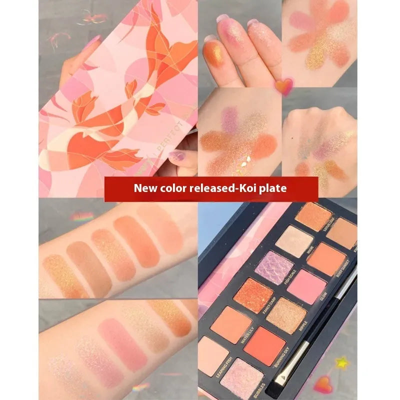 Explorer twelve-colour animal eye shadow palette showing Golden Tiger, Wild Leopard, and Red Fox shades