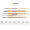 Wooden hooked brush pen set with 6 artistic wool tipped pens for painting and calligraphy